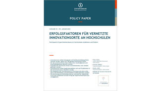 Erfolgsfaktoren für vernetzte Innovationsorte an Hochschulen (Cover)